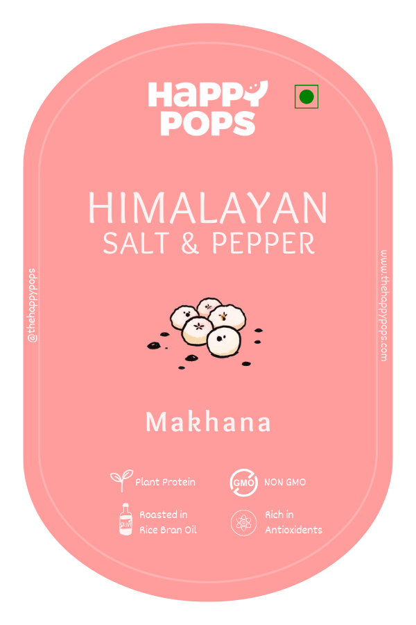 Himalayan Salt makhana snack - lightly salted hand-roasted makhana by Happy Pops